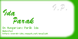 ida parak business card